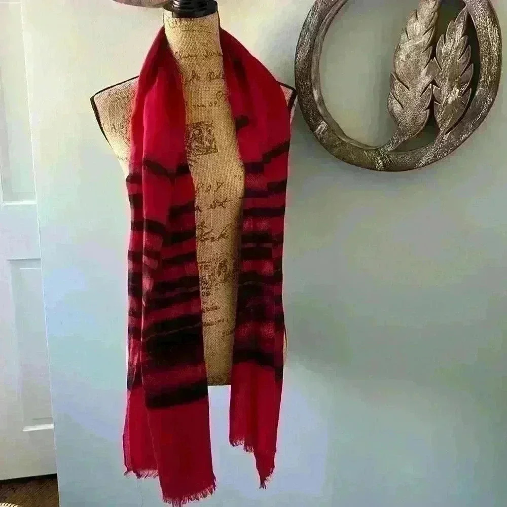 Chicos red and black scarf - Picture 1 of 3